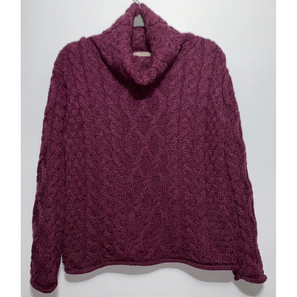 Blarney Woollen Mills Womens Purple Marino Wool Knitted Pullover Sweater Small - Picture 1 of 7